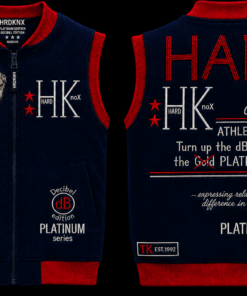 HARDKNOX Athletic Dept. dB Edition Navy/Red Zip Vest